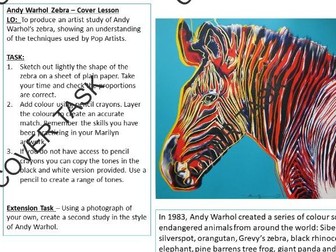 Andy Warhol - Pop Art Zebra -  Cover Task