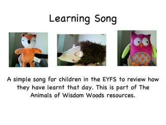 Characteristics of Effective Learning Song - The Animals of Wisdom Woods