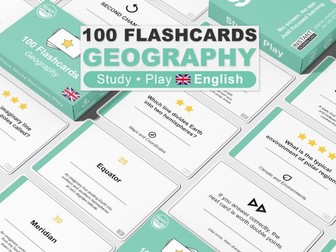 Geography Flashcards | 100 Printable Cards