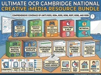 OCR Cambridge National Creative iMedia Ultimate Resource Bundle (R093–R099)