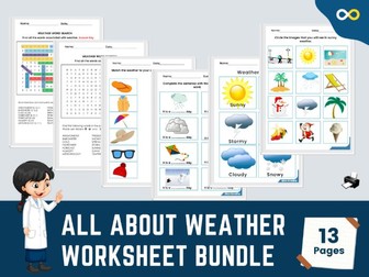 All About Weather - Science Worksheet Bundle