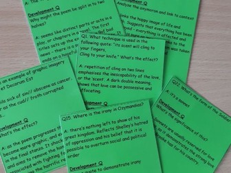 WJEC Anthology Teach Me Tell Me/ Quiz Quiz Trade Cards