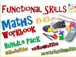 Functional Skills Maths Workbook BUNDLE Addition, Subtraction & Multiplication