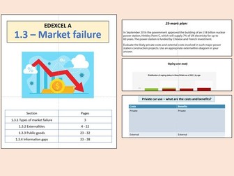 1.3 Market Failure (Student booklet) - Economics Edexcel A
