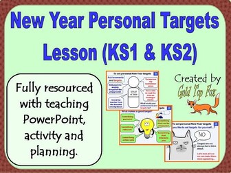 New Year Personal Targets Lesson for Primary School (2024)