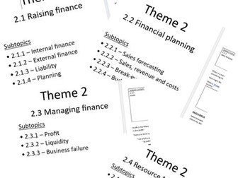 Theme 2 booklets Business studies Edexcel A level