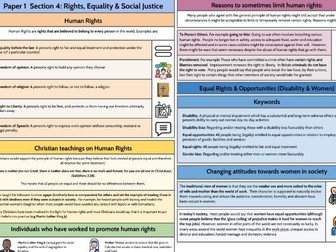 GCSE Religious Studies Knowledge Organiser Paper 1 Section 4