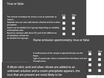 Qualitative analysis interactive quiz