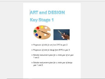 EYFS to Year 2 Art and DT progression and MT planning