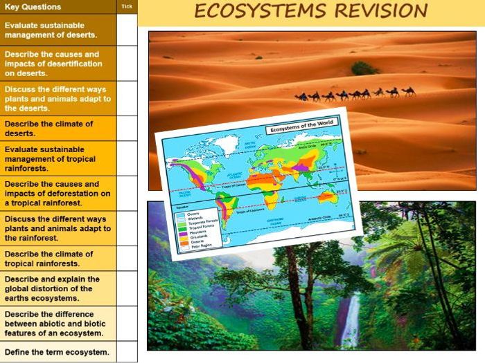 AQA GCSE Geography - The Living World Revision Booklet | Teaching Resources