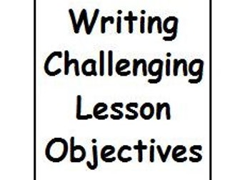 Writing challenging lesson objectives & matching activities