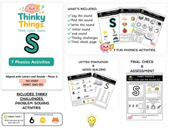 Letter S  Phonics Booklet