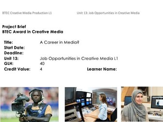 Job Opportunities in Creative Media L1