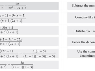 Topic: .Add and Subtract Rational Expressions