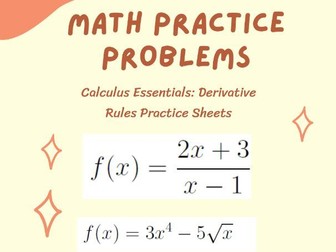 Derivatives Practice Pack: All Core Differentiation Rules