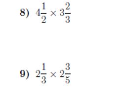Multiplying mixed numbers worksheets (with solutions)
