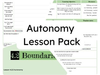 4.2.3 Autonomy Lesson Pack