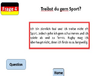 GCSE  German Speaking Game  - AQA Theme 1 - Family, technology and freetime