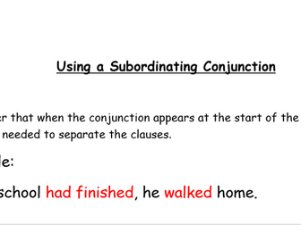 Using subordinating conjunctions