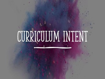 Drama Curriculum Intent