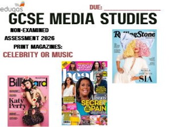 GCSE Media Studies Eduqas NEA Booklet- Magazines