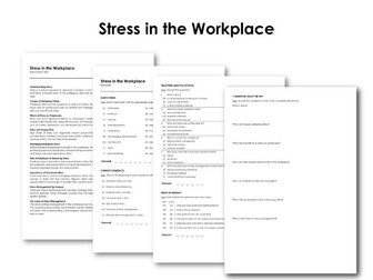 Stress in the Workplace