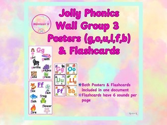Jolly Phonics Group 3 Posters & Flashcards