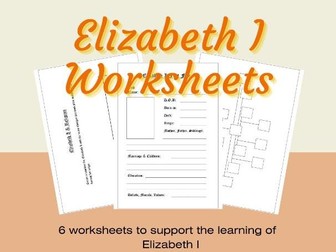 History Elizabeth I Worksheets