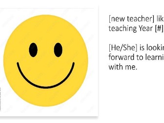 My New Teacher Social Story (editable)