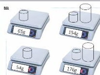 Maths reasoning using scales (differentiated)