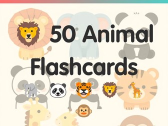 animals flashcards for kids early learning