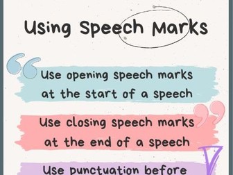 Using Speech Marks Checklist