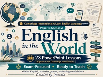 Cambridge 9093 Paper 4 English in the World