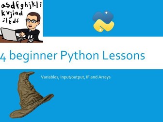 4 beginner python lessons with guides and screenshot presentation
