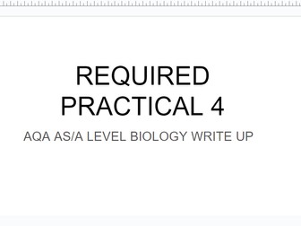 A LEVEL AQA BIOLOGY REQUIRED PRACTICAL 4
