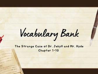 Vocabulary Bank - Jekyll & Hyde
