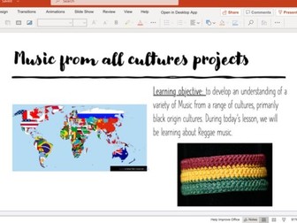 Virtual learning Music project for KS3