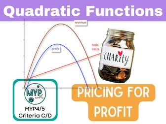 Quadratic Functions Real-Life Problem (MYP Maths criteria C/D)