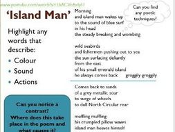 Island Man - KS3 poetry