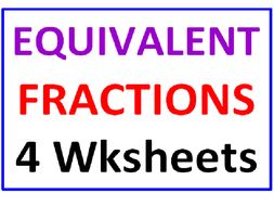 Equivalent Fractions Four (4 Worksheets)