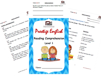 Reading Comprehension Book - Level 1