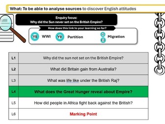 'Was the British Empire a Force for good' SOW