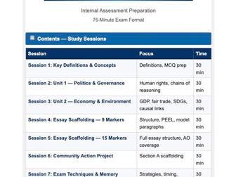 Free Sample: Global Citizenship IGCSE Revision Workbook | 7 × 30-Minute Sessions | Edexcel 4GL1 |