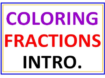 Coloring Fractions Introduction