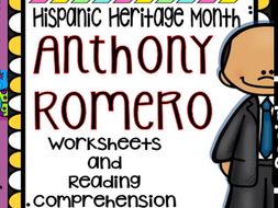Hispanic Heritage Month - Anthony Romero - Worksheets and Readings (Bilingual)