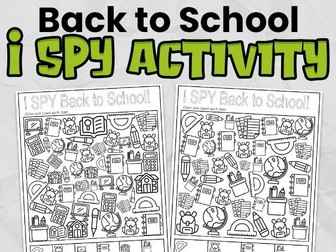 Back to School I Spy Counting Activity – EYFS/Reception Maths