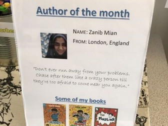 Author of the Week/Month posters
