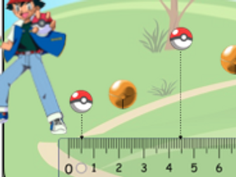 Pokemon- Measuring where Pokeballs have fallen.