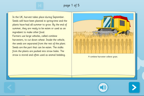 Harvest Interactive Information Book - Reading Level A - Harvest KS1