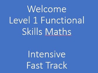 Fast Track Intensive Level 1 Mathematics (4 Days)